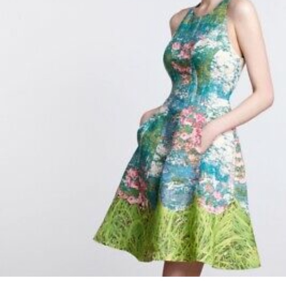 REVISITED IMPRESSIONIST 4 TRACY REESE ANTHROPOLOGIE INTO THE GARDEN DRESS, sz 0